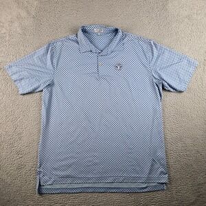 Peter Millar Summer Comfort Shirt Mens 2XL Blue Skulls Medinah Country Club Logo
